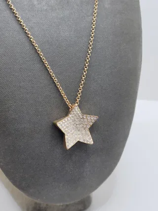 Collar Estrella Baño Oro Acero Quirúrgico