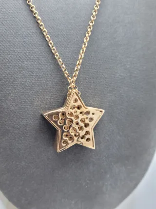 Collar Estrella Baño Oro Acero Quirúrgico