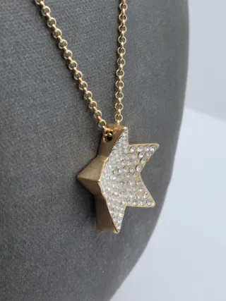 Collar Estrella Baño Oro Acero Quirúrgico