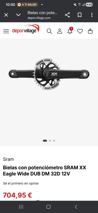 Bielas SRAM XX Eagle DUB Potenciómetro