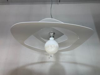 Lampadario metallo taglio laser d.65 bianco