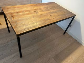 Mesa madera maciza y metal