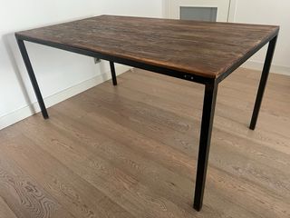 Mesa madera maciza y metal