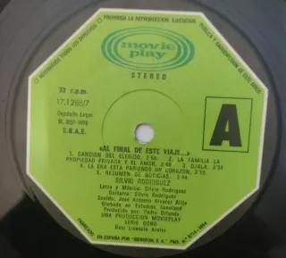 SILVIO RODRÍGUEZ - AL FINAL DE ESTE VIAJE - VINILO