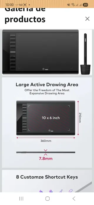 Tableta Gráfica 10x6 Sensible