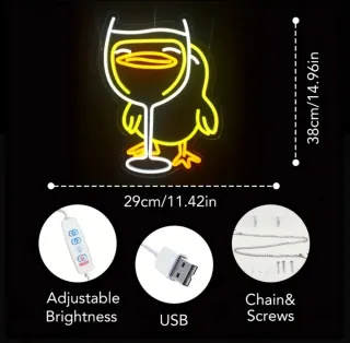 Lampada Neon Led "Calice Pio"