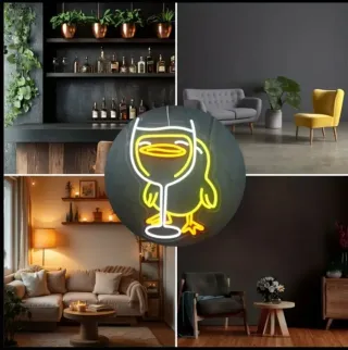 Lampada Neon Led "Calice Pio"