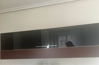 Mueble de 150 cm negro y marrón