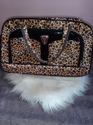 Bolso de viaje estampado leopardo