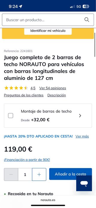 Baca de coche Norauto