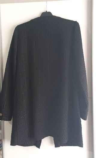 Abrigo largo negro Zara Basic