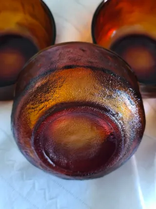 5  cuencos de Vidrio Ámbar