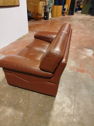 Divano in pelle italiana marrone