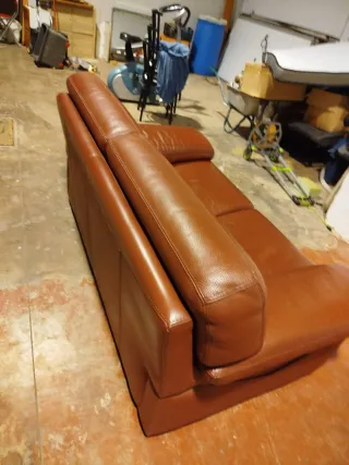 Divano in pelle italiana marrone