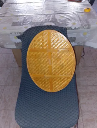 Vassoio Ovale Rattan Legno