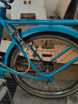 Bicicleta azul vintage