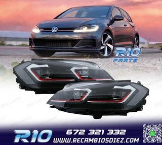 FAROS VOLKSWAGEN VW GOLF 7.5 17-19 FULL LED DINAMICOS LOOK G