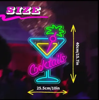 Lampada Neon LED "COCKTAIL" MAXI Multicolor