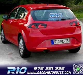 PILOTOS SEAT LEON II 09-13 CARDNA FULL LED NEGRO AHUMADO