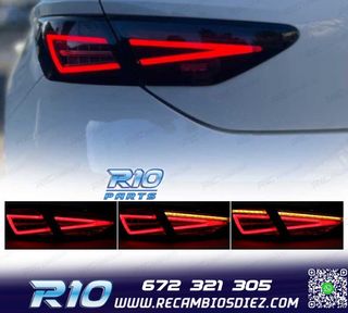 PILOTOS SEAT LEON 3 5F 12-20 DINÁMICO LED NEGRO OEM HALOGEN