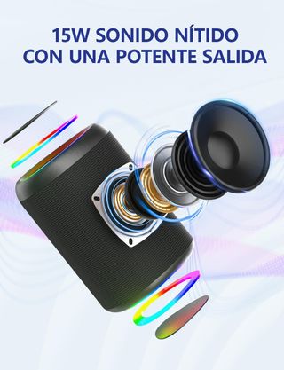 Altavoz bluetooth 15W RGB
