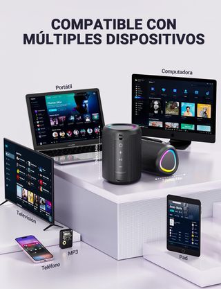 Altavoz bluetooth 15W RGB