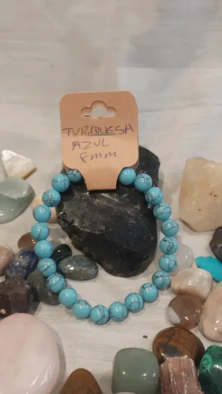 Pulsera Turquesa Azul Natural 8mm