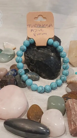 Pulsera Turquesa Azul Natural 8mm