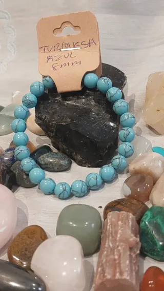 Pulsera Turquesa Azul Natural 8mm