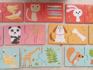 Puzzle Duo Animales Djeco