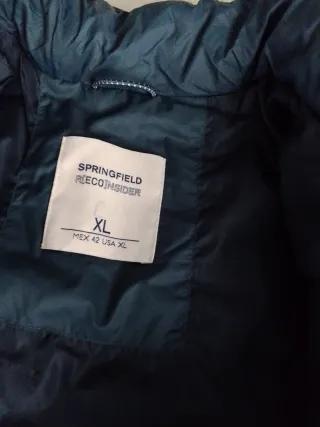 Chaqueta acolchada azul mujer