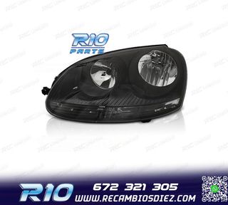 FARO IZQ PARA VOLKSWAGEN VW GOLF V 03-08 FONDO NEGRO