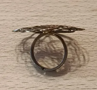 Sortija Plata Diseño Abstracto Ajustable