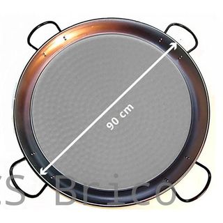 Paellera de Acero Pulido 90 cm - 50 Personas