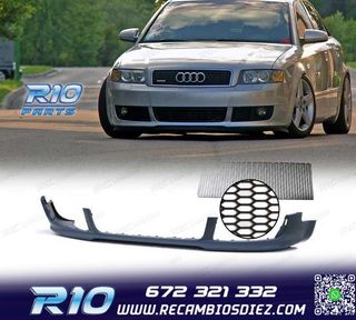 SPOILER LIP FRONTAL DELANTERO AUDI A4 S LINE 00-04 + REJILLA