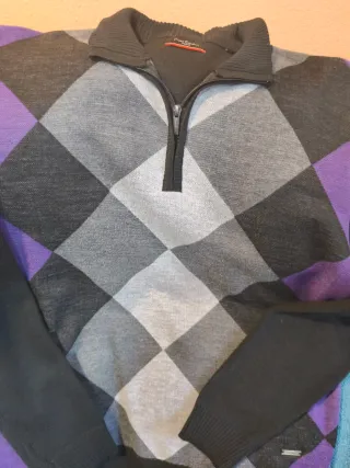 Jersey Pierre Cardin L Negro Morado