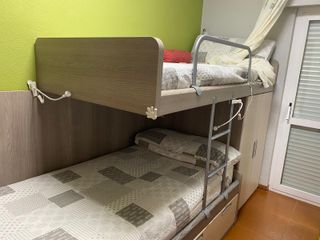 Dormitorio juvenil litera con cajones