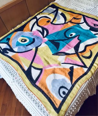 Foulard Fischbacher seta multicolor geometrico