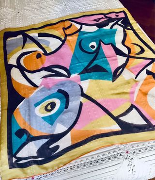 Foulard Fischbacher seta multicolor geometrico