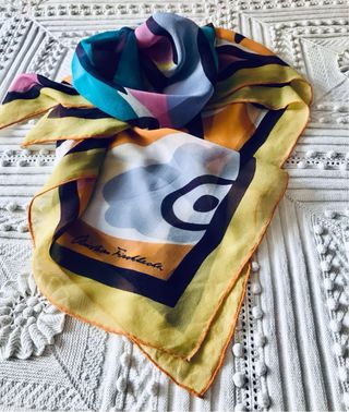 Foulard Fischbacher seta multicolor geometrico