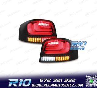 PILOTOS AUDI A3 8P 03-09 CARDNA FULL LED NEGRO AHUMADO