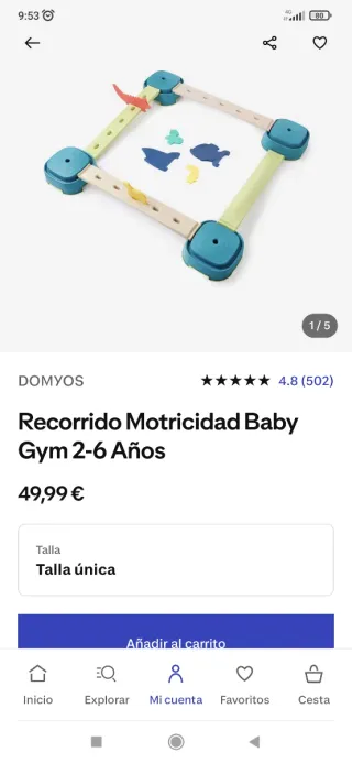 Recorrido motricidad baby Gym 2-6 años