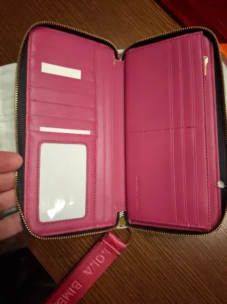 Cartera Bimba y Lola Negra con Correa Rosa