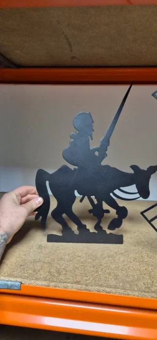 Figura Quijote a Caballo Metal