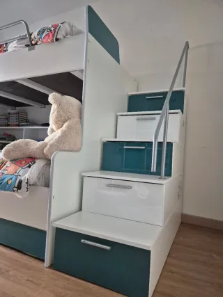 Cama tren con almacenaje