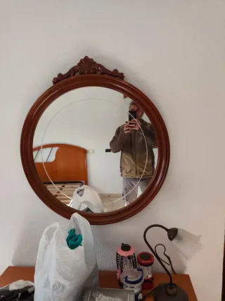 Espejo de habitación madera