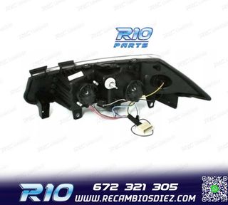 FAROS RENAULT MEGANE 02-05 LUZ DIURNA LED FONDO NEGRO