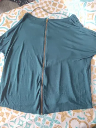 Blusa Zara Manga Larga Verde Azulado