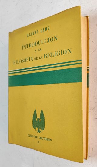Introducción a la filosofía de la religión. A Lang
