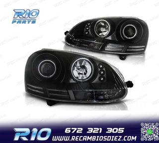 FAROS VOLKSWAGEN VW GOLF 5 OJOS ANGEL CCFL LUZ DIURNA LED FO
